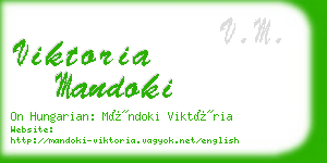 viktoria mandoki business card